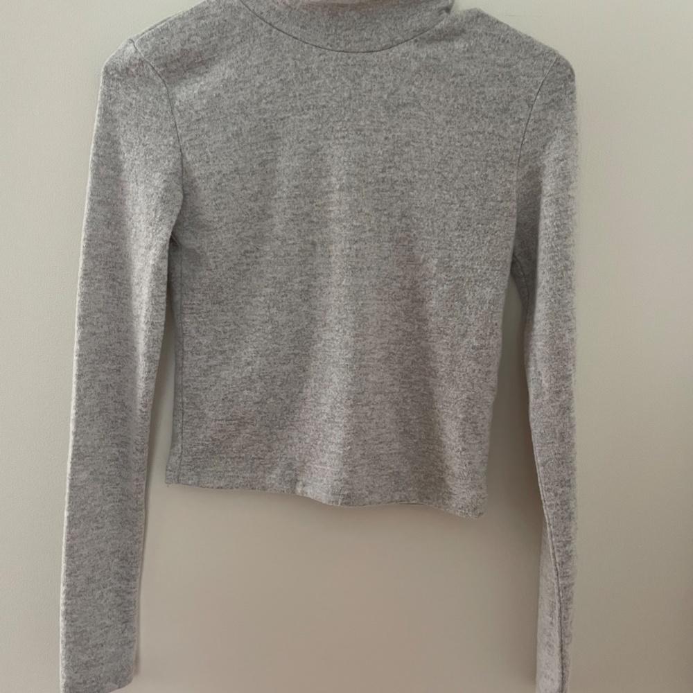 Mock Neck Soft Knit Long--Sleeve